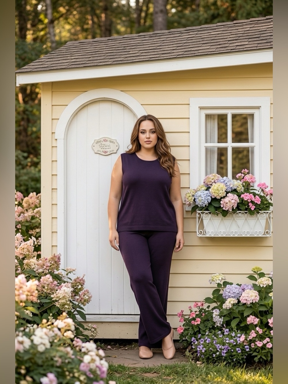 Southern Lady 3X Black Cotton Polyester Blend Tank Top